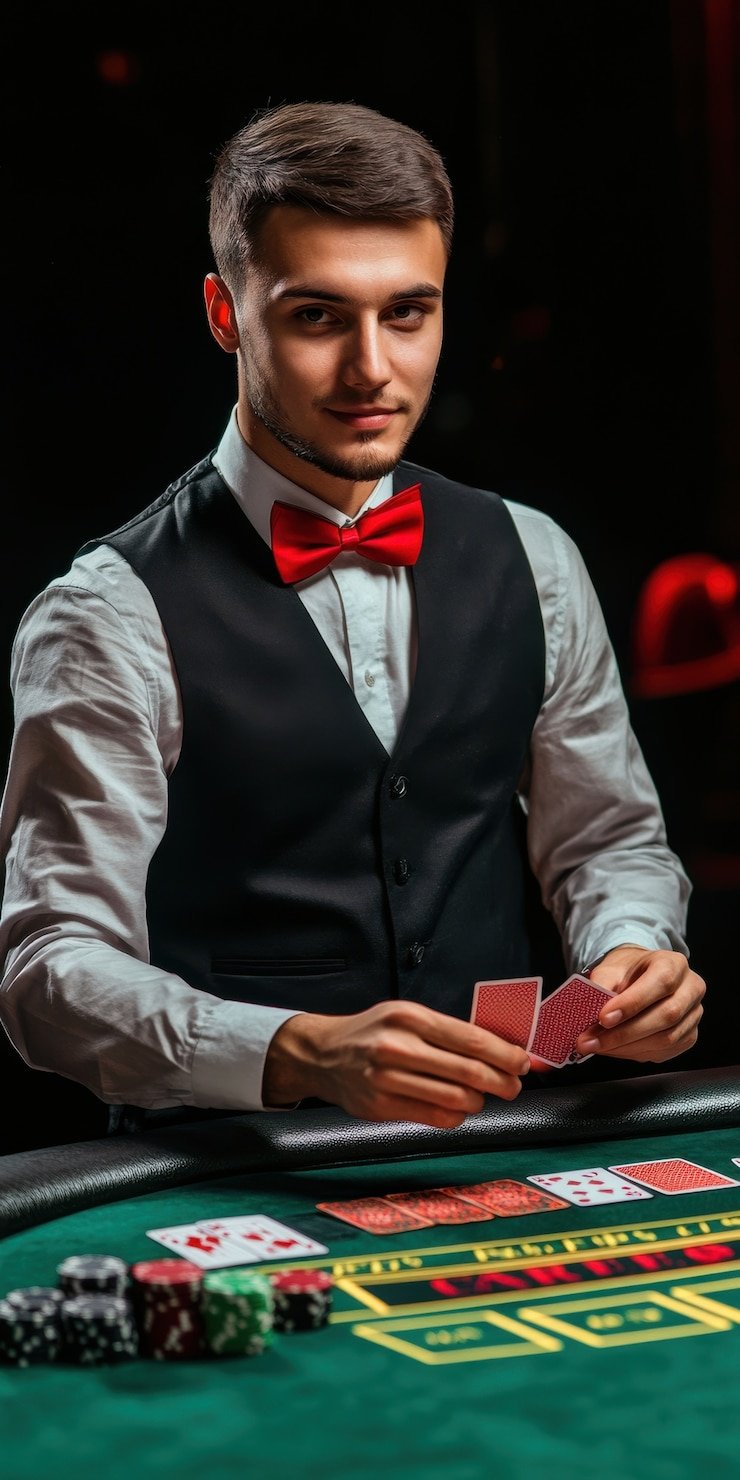 Antarmuka aplikasi mobile boomingbet dengan meja kasino dealer langsung